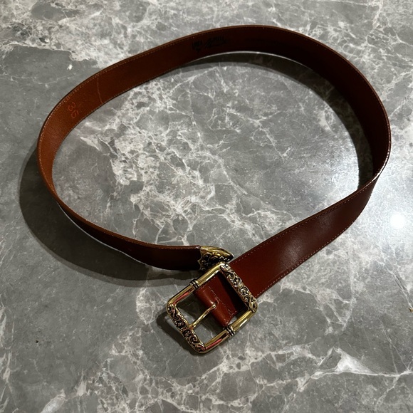 Linea Pelle SZ 36 Waist Belt Premium Leather Belt Collection Excellent Condition - Picture 2 of 6